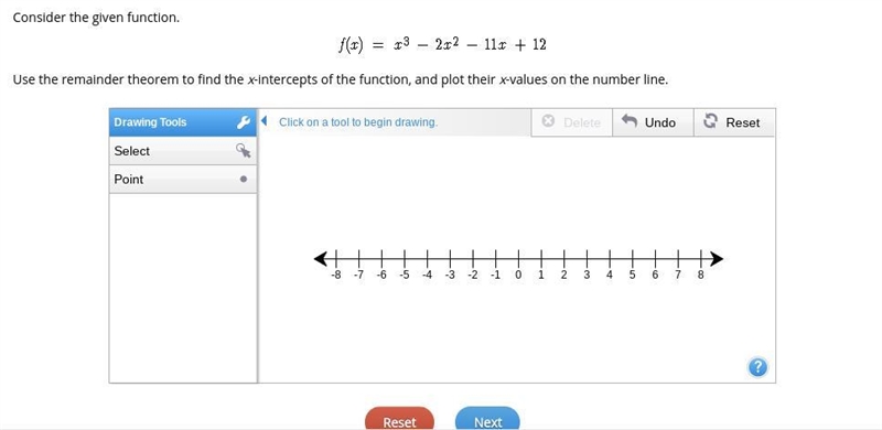 f(x)=x^3-2x^2-11x+12 r theorem to find the x-intercepts of the function, and plot-example-1