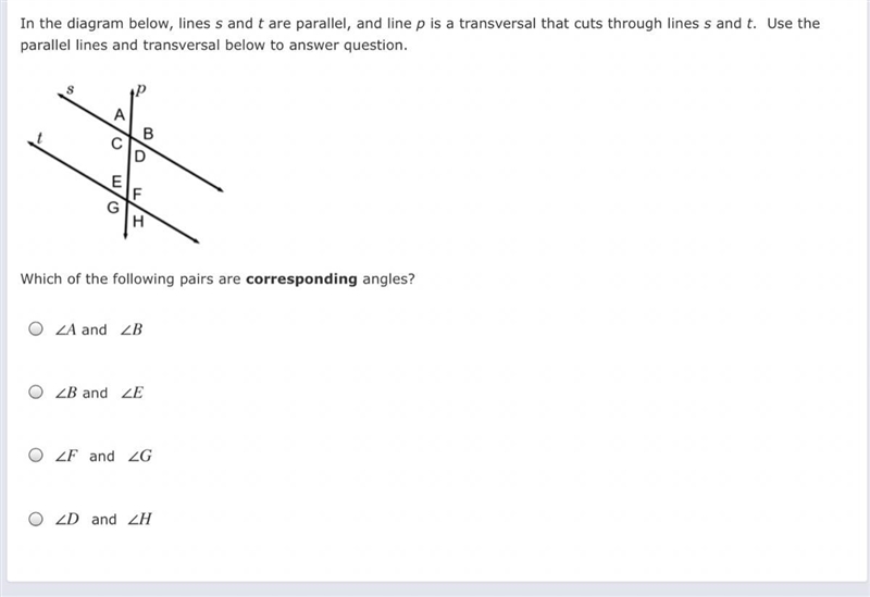 Wouldn’t it be angles h and d?-example-1