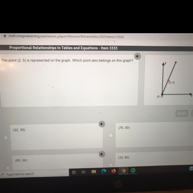 PLEASE HURRY LOL the point (2,5) is represented on the graph. which point belongs-example-1