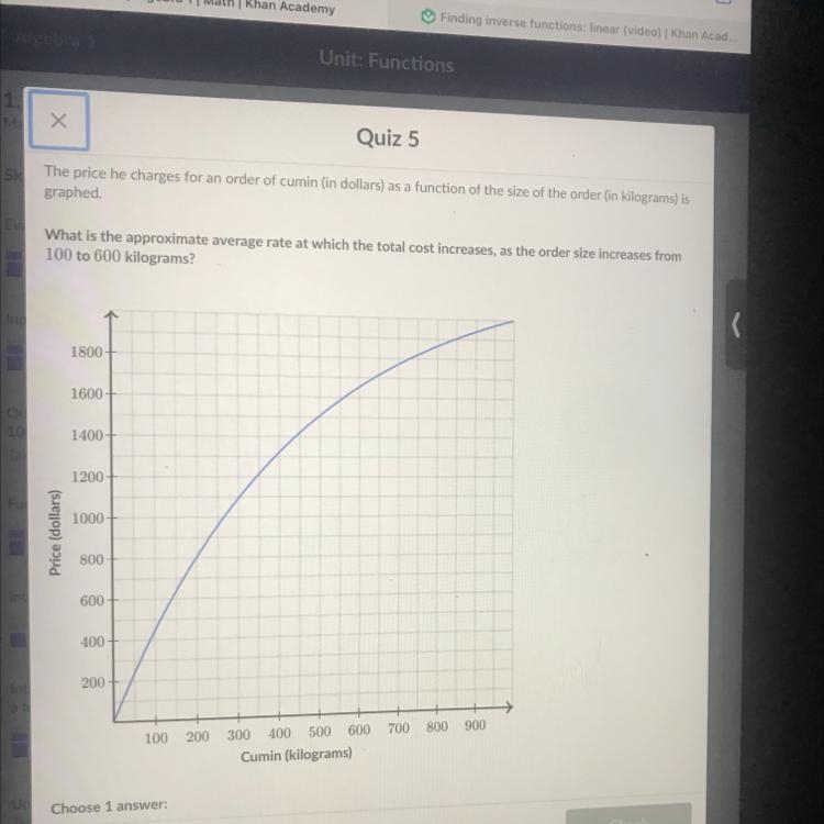 I need help!!!! Answer: A. 1.50 dollars per kilogram B. 1.80 dollars per kilogram-example-1