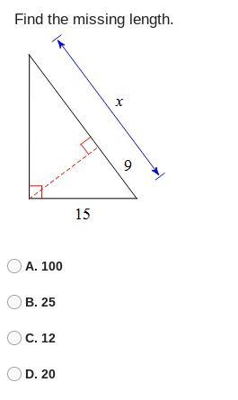 Find the missing length.-example-1