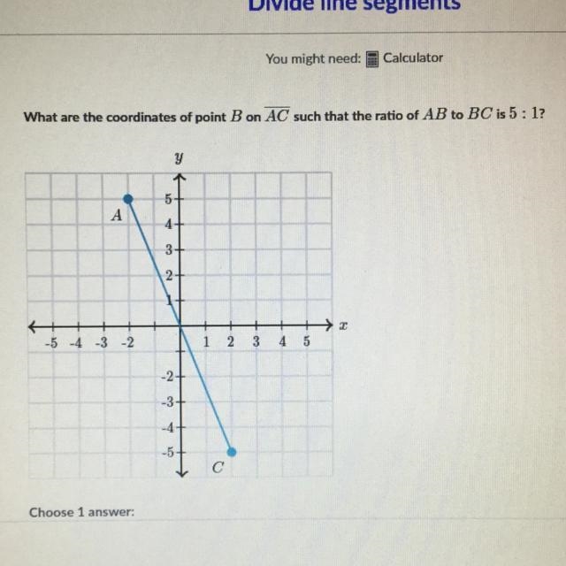 Chose 1 answer: A (1 1/6,-3 1/6) B (1 1/3,-3 1/3) C (3 1/6, -8 1/6) D (3 1/3, -8 1/3)-example-1