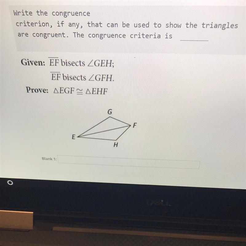 Write the congruence criterion, if any, that can be used to show the triangles are-example-1