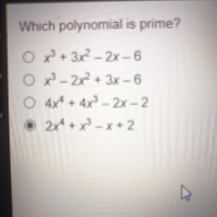 Please help! Which one is prime?-example-1