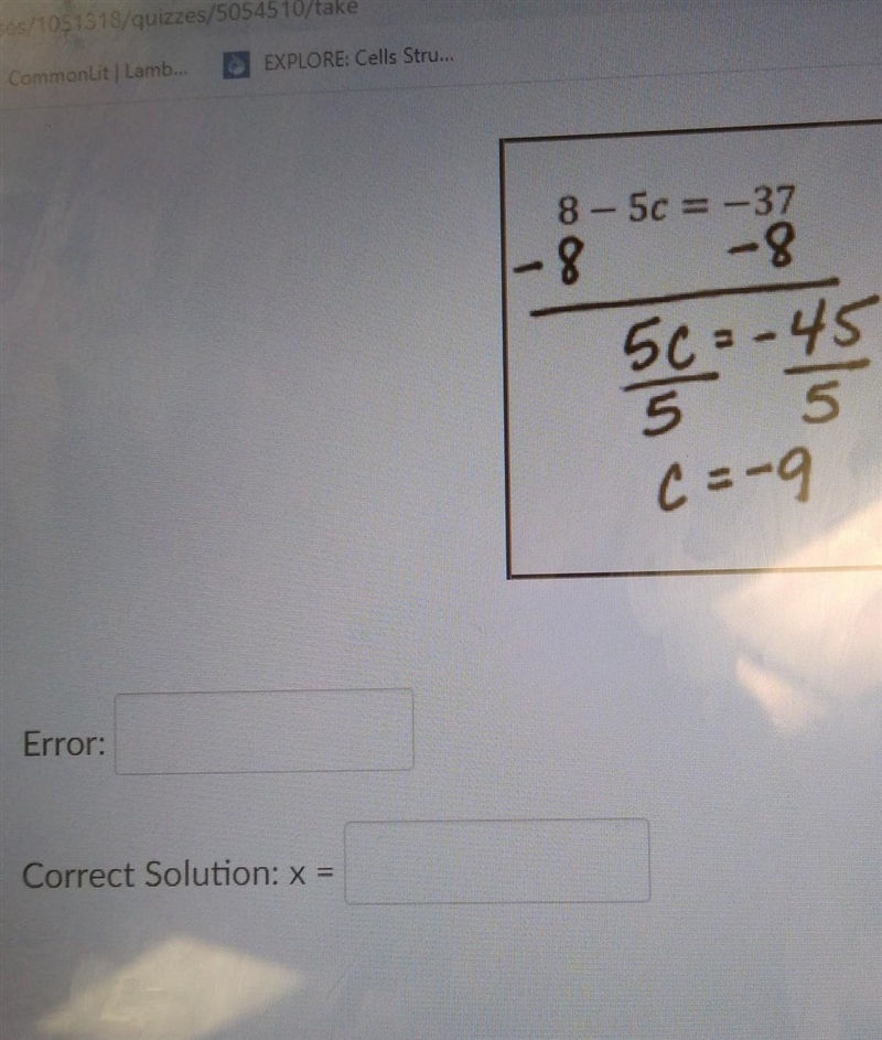 What's the error and the solution ​-example-1