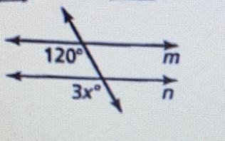 Find the value of x that makes m || n. Explain.-example-1