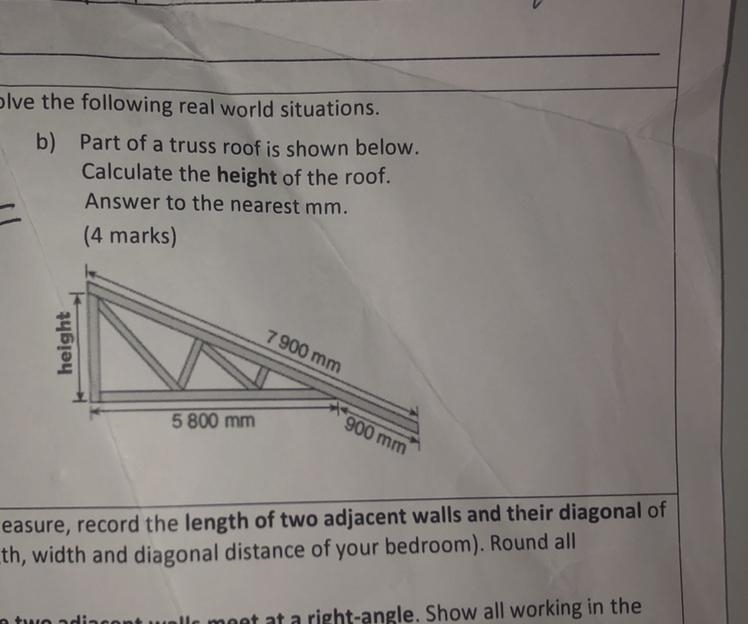 Could someone please help me with this? We are meant to use Pythagoras theorem to-example-1