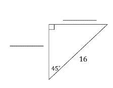 Find the exact values of the missing side lengths in the triangles below.-example-1