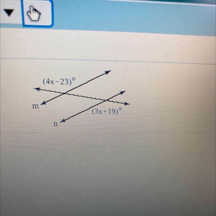 Find the value of x for which m|| n is ?-example-1