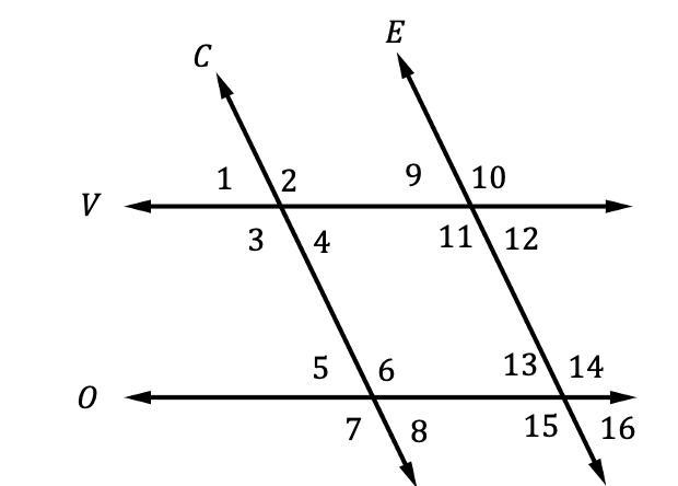 PLEASE HELP ME BRO COME ON What is the type of angle 12 and 6 form? and what is their-example-1