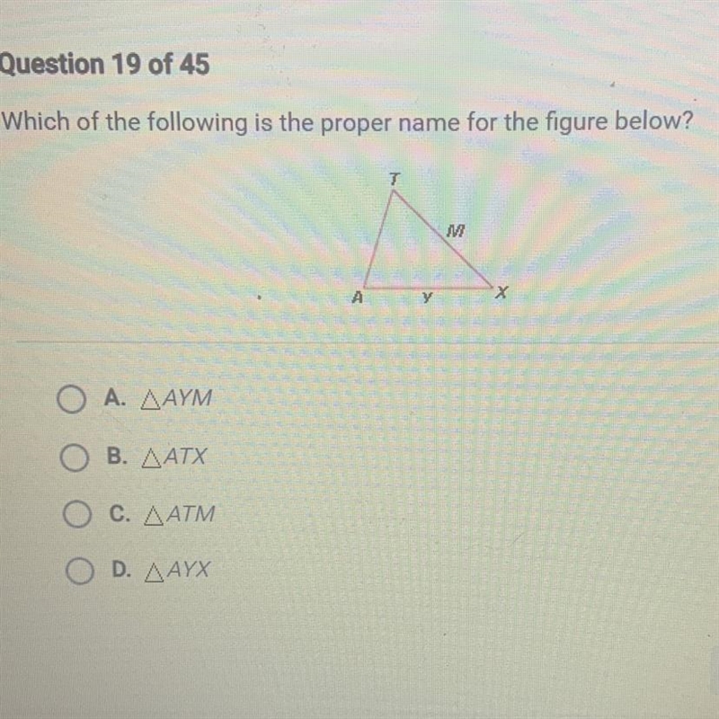 Which of the following is the proper name for the figure below? 7 Y X-example-1