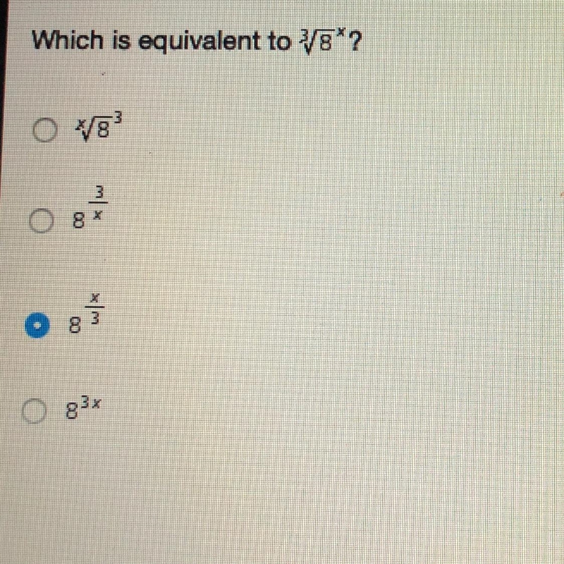 Which is equivalent to 3v8-example-1