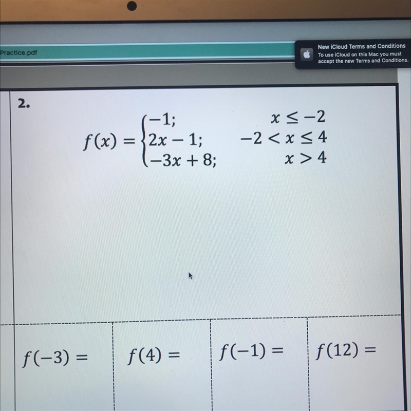 Evaluate the piecewise function-example-1