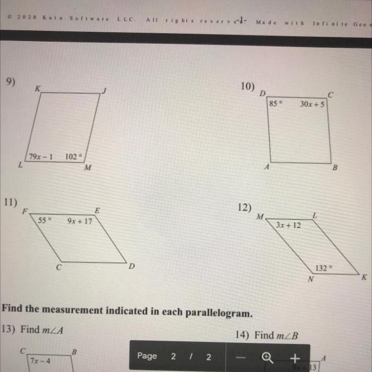 How do I find x in these equations-example-1