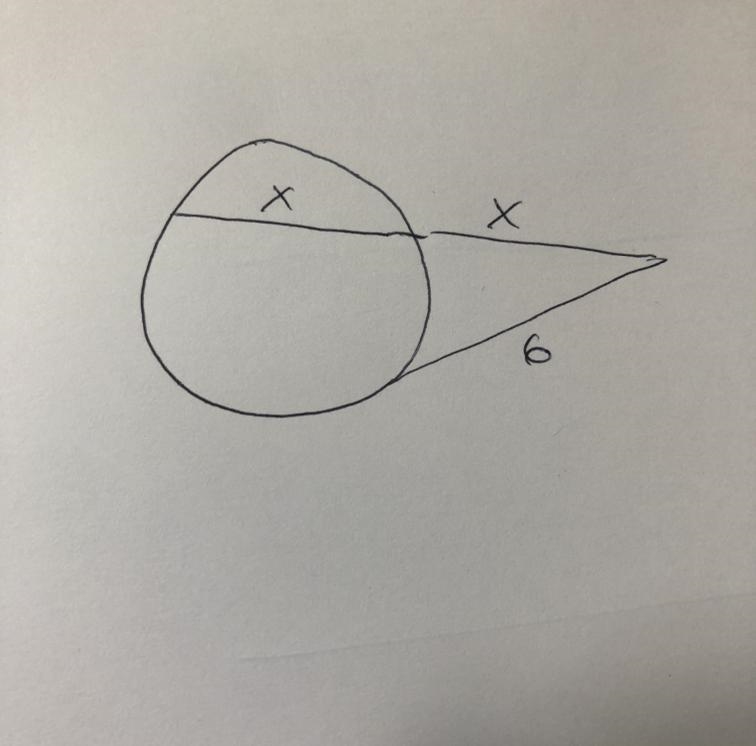 Lines that appear to be tangent are tangent. Find the value of each variable.-example-1