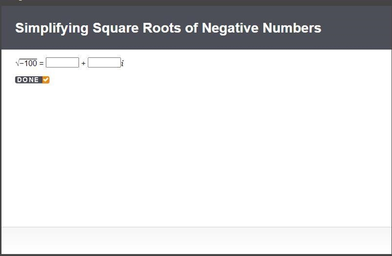 Simplifying Square Roots of negative numbers-example-1