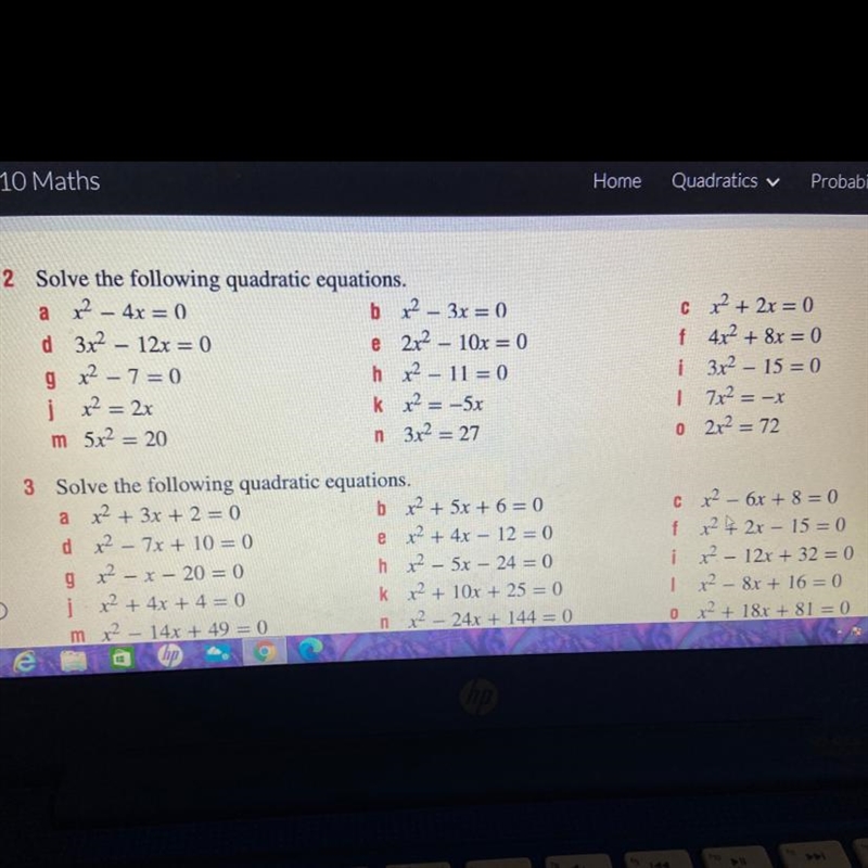 How to solve the following quadratic equations; 2L, m, o, 3a and g-example-1