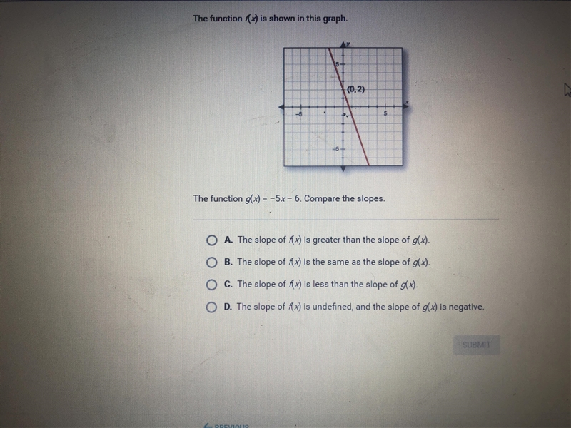 The function g(x)=-5x-6-example-1