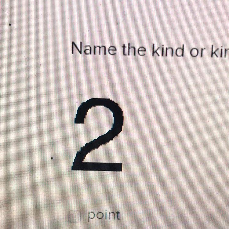 Name the kind or kinds of symmetry the following figure has: point, line, plane, or-example-1