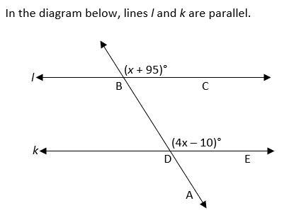 Use the picture below to answer questions 14a and 14b 14a) What is the value of x-example-1