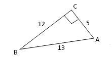 Find the secant of angle B. 1. 12/5 2. 12/13 3. 13/12 4. 5/12-example-1