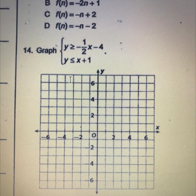 14. Graph y>-1/2x-4 Y-example-1