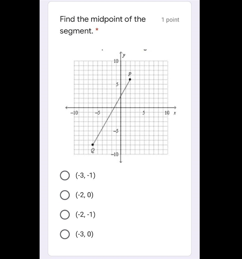 Find the midpoint, multiple choice question-example-1