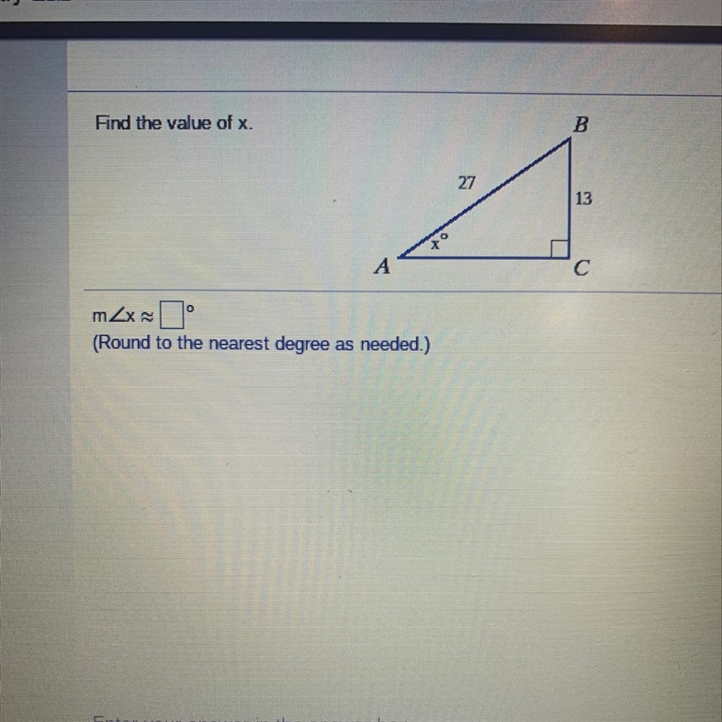 Please help!! Find the value of x-example-1