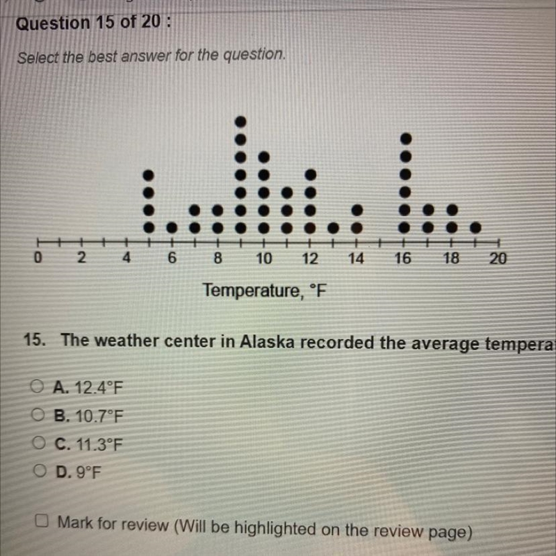 The weather center in Alaska recorded the average temperature for 42 days and prepared-example-1