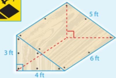 Help needed Oliver is using plywood to build the skateboard ramp shown. Three sides-example-1