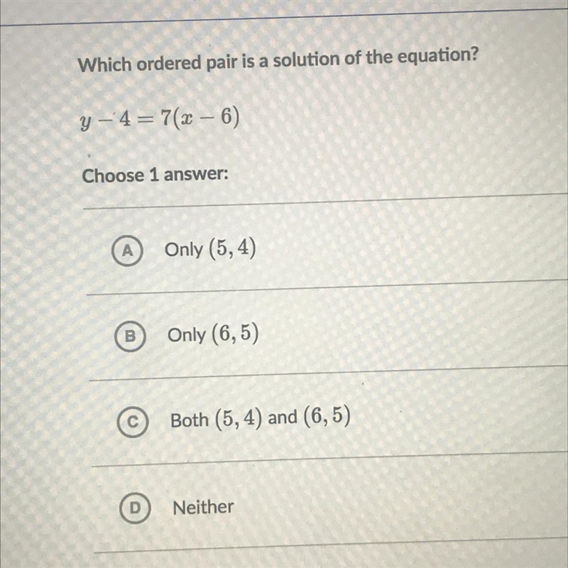 Which ordered pair is a solution of the equation?-example-1