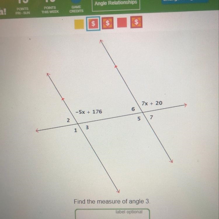 The measure angle of 3-example-1