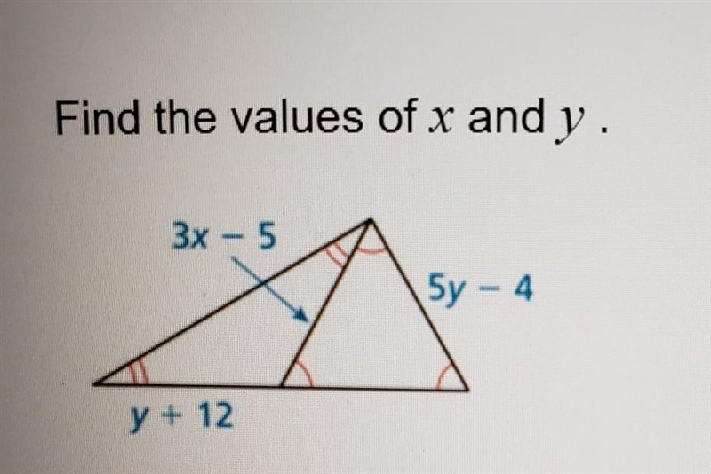 Find the values of X and Y. ​-example-1