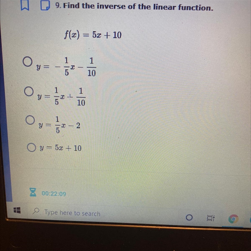 Find the inverse of the linear function. anyone pls?-example-1