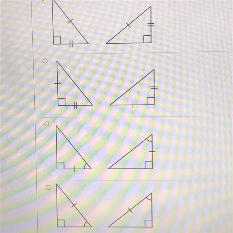 Which pair of triangles can be proven congruent using ASA?-example-1