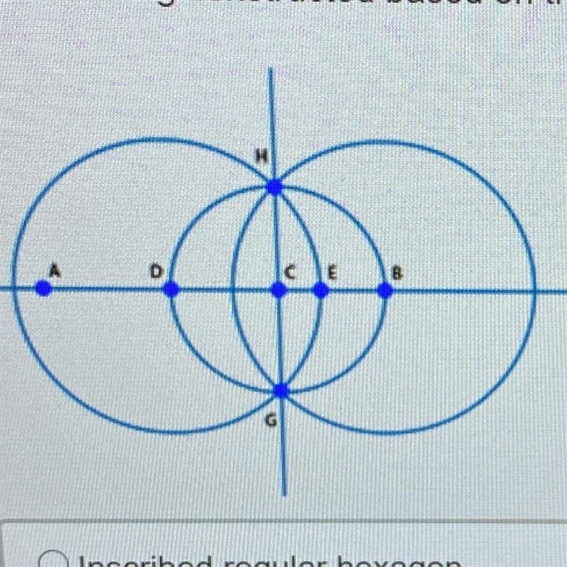 What is being constructed based on the markings in the following diagram? Inscribed-example-1