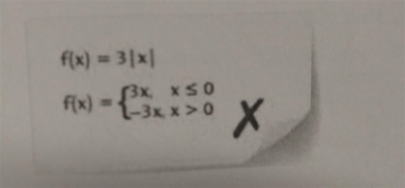 Error Analysis: Describe and correct the error a student made in expressing the function-example-1