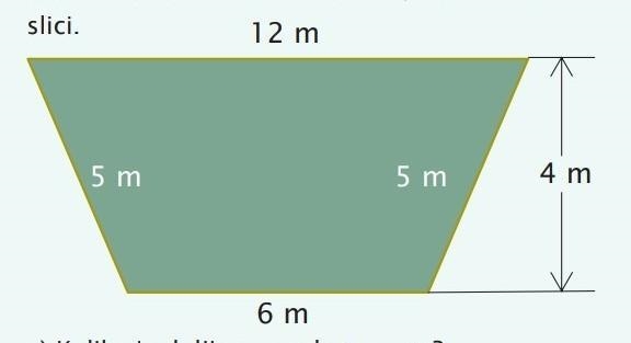 Peter's grandma has a trapezoidal garden, as in the picture. a) What is the length-example-1