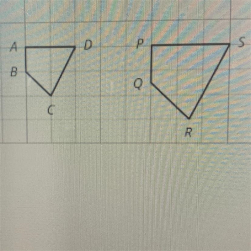 Scale factor from ABCD to PQRS-example-1