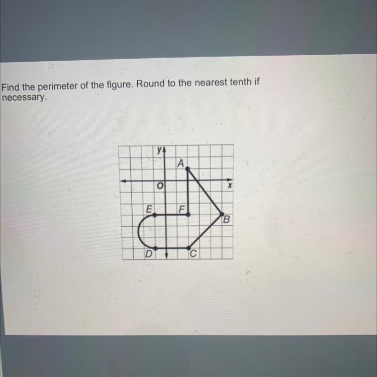 Find the perimeter of the figure. Round to the nearest tenth if necessary.-example-1