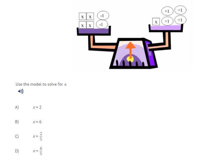 Use the model to solve for x.-example-1