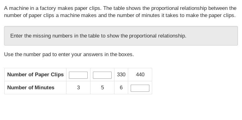 Enter the missing numbers in the table to show the proportional relationship:-example-1