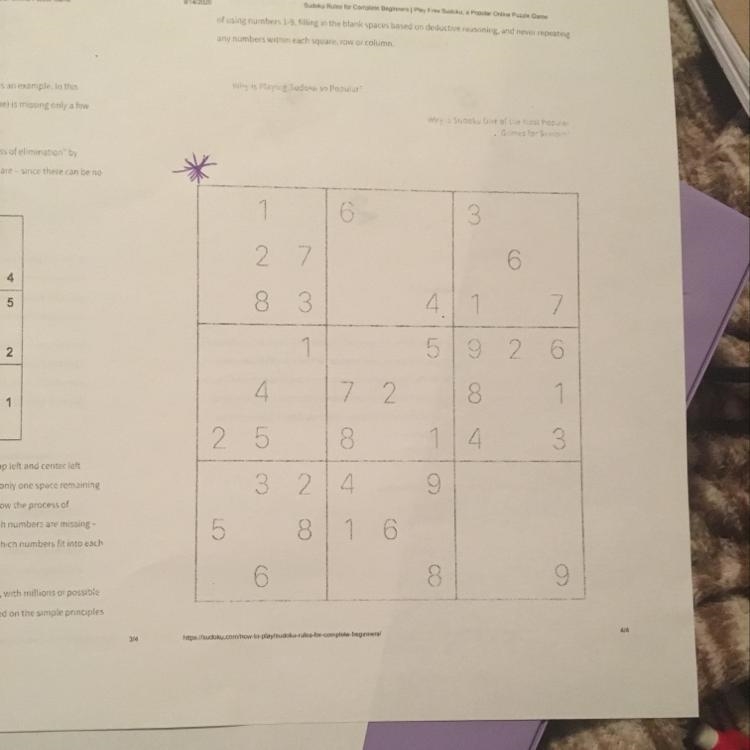 Can somebody please help me with my discrete math sudoku puzzles.-example-1