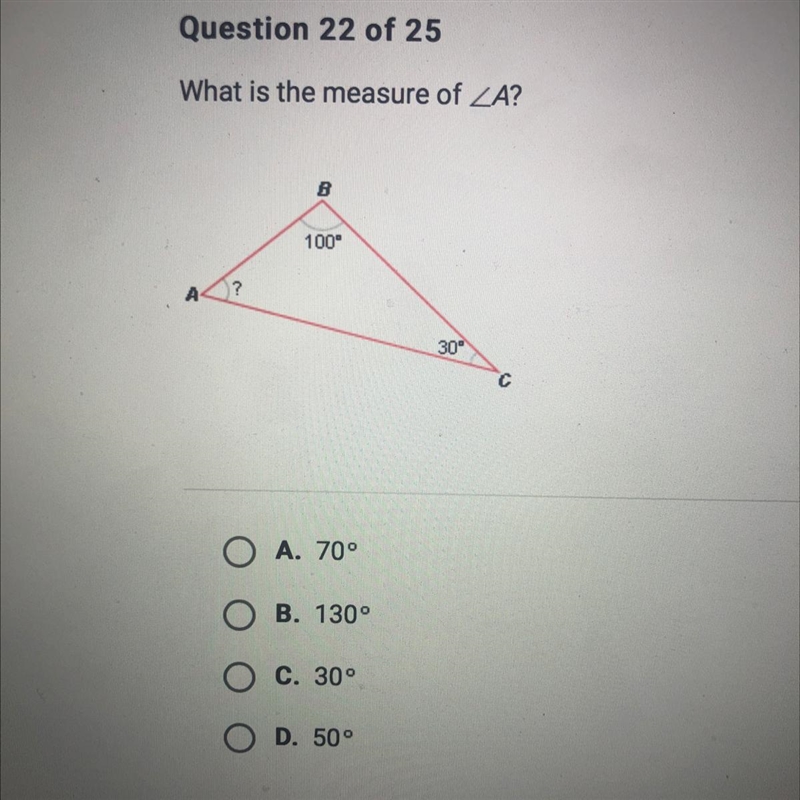 HELP ME ASAP PLEASSSSE?!?! What is the measure of A?-example-1