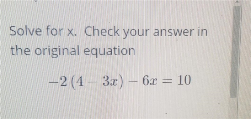 What does x= but it has to equal 10​-example-1