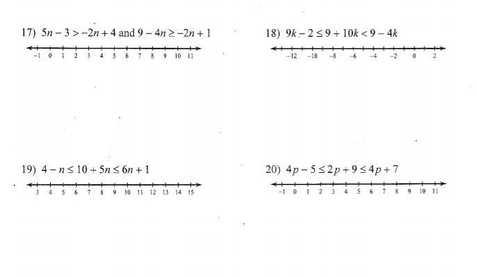 Help asap show work compound and inequalities solve each compound inequality and graph-example-1