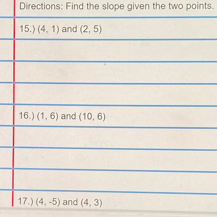 Find the slope given the two points-example-1