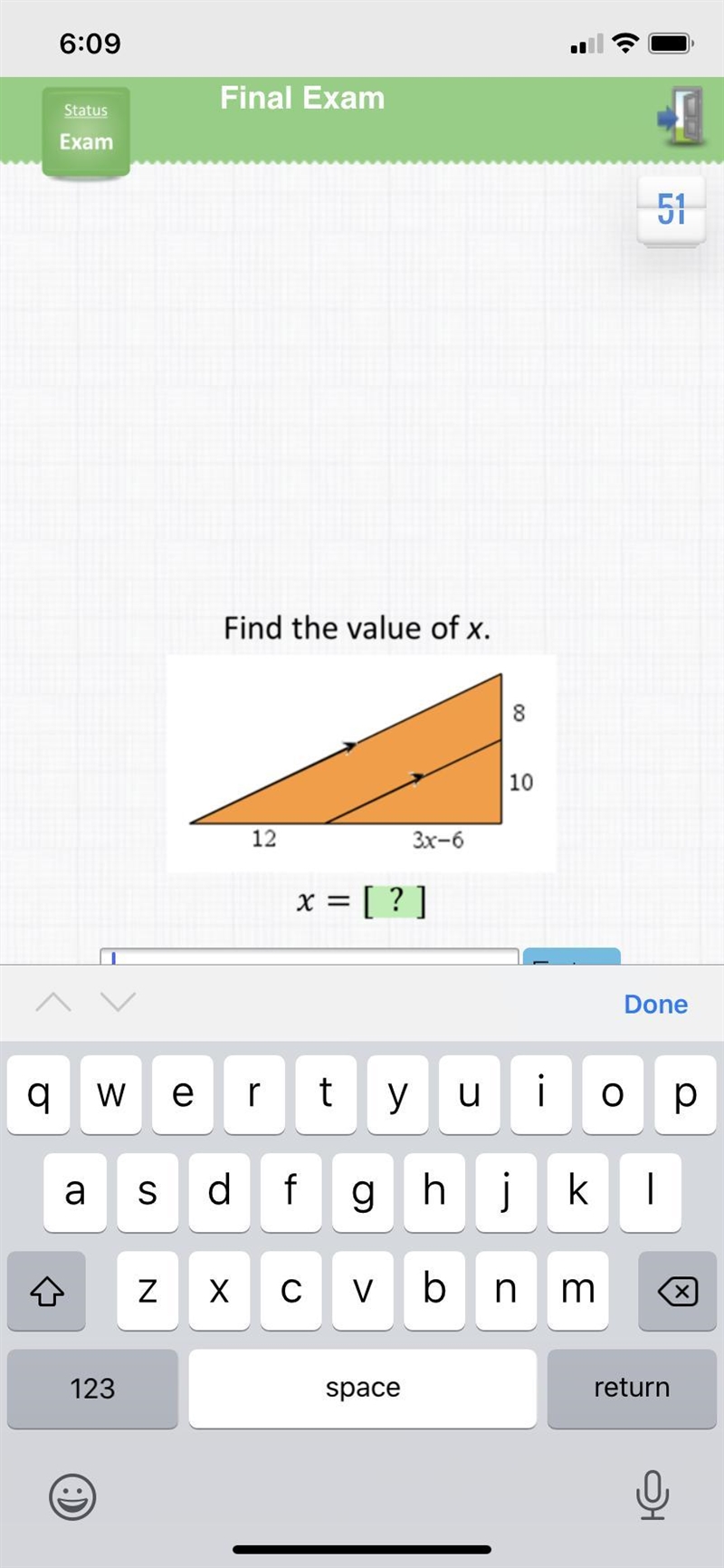 Find the value of X. pls help me-example-1