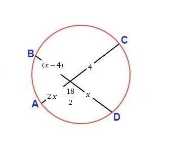 Given that AC and BD are chords, apply the Intersecting Chord Theorem to set up an-example-1