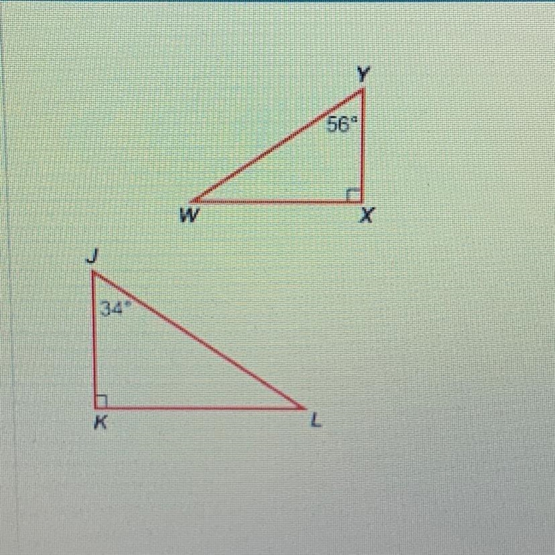 Are these two right triangles congruent??-example-1